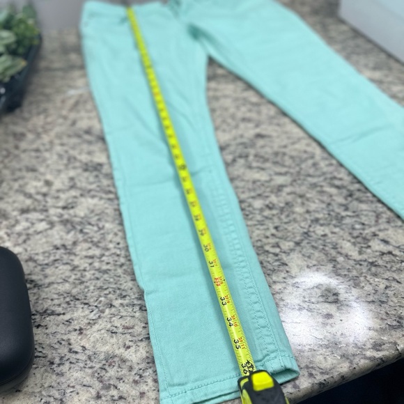 Turquoise Skinny Crop Mid/Low Rise Size 28/6 - Picture 4 of 6